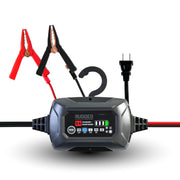 Schumacher SC1681 front view showing charger and benefits of compact rugged design