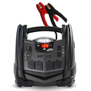 Schumacher SJ1332 front panel showing controls and inverter outlets for versatile power
