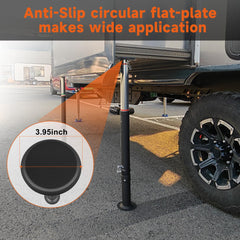 Schumaho close-up of flat top non-slip pad protecting slide-out and preventing slips