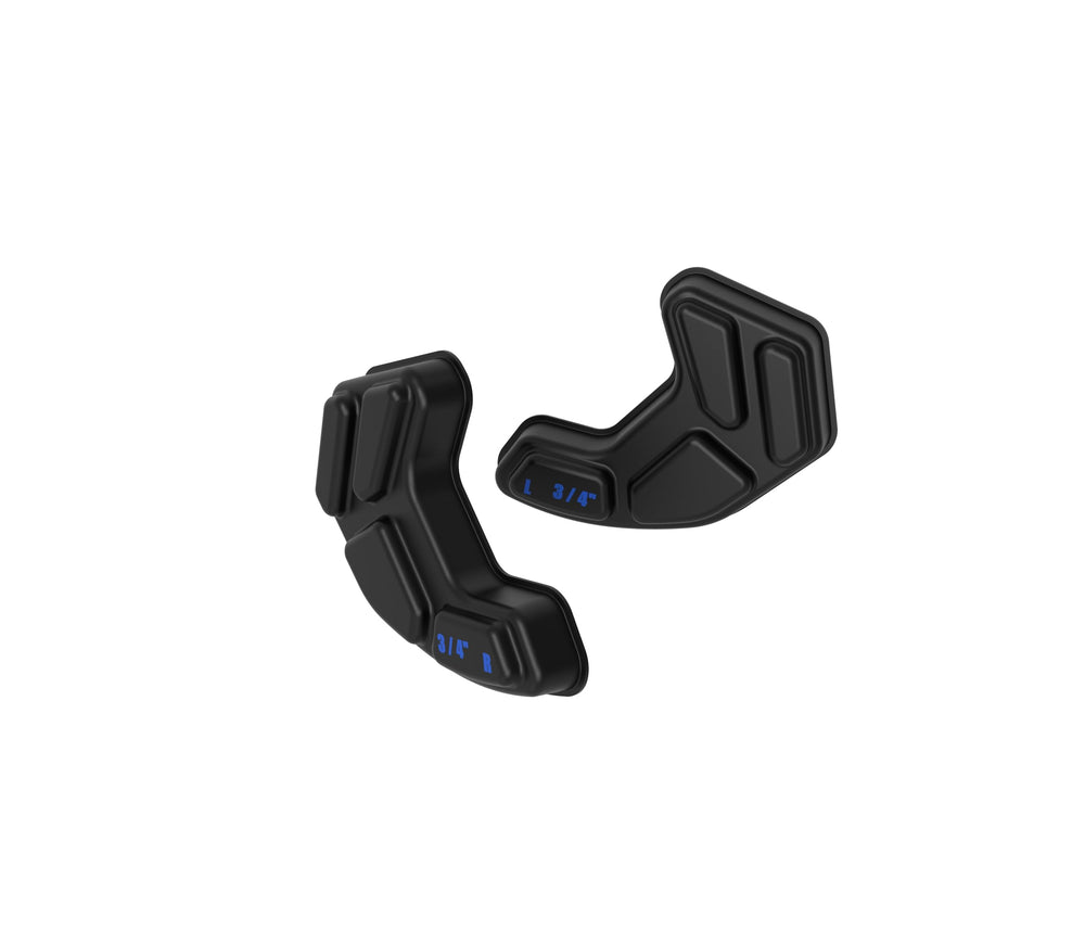 Schutt HSS jaw pads front view showing secure fit and moisture-resistant TPU