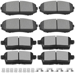 SCITOO brake pads front packaging showing complete 8-piece kit benefit: easy replacement