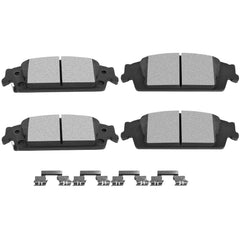 SCITOO D1707 rear pads front view showing fit and quiet performance