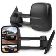 SCITOO front view of both towing mirrors showing fit and wider visibility