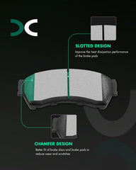 SCITOO close-up of pad profile highlighting ceramic surface texture and improved braking consistency