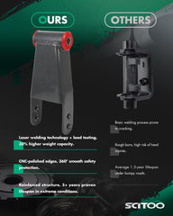 SCITOO included bolts and hardware laid out for straightforward installation