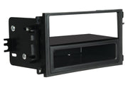 Scosche GMT2049AB front bezel showing clean flush fit and improved dash aesthetics