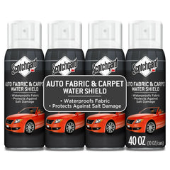 Scotchgard four-can pack front view showing product set and coverage benefit