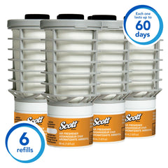 Close-up of Scott Professional cartridge liquid and nozzle illustrating refill design and easy installation