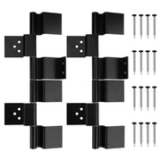 Screw Man front view of hinge pair showing mounting holes and shape for easy replacement
