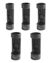 SCUARI front view of five strut sockets showing sizes and quick selection benefit