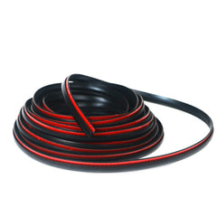 sdano front view of packaged 18ft fender flare trim showing length and finish benefit