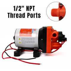 SEAFLO ports and thread detail that enable easy plumbing connections