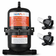 SEAFLO front view of accumulator tank showing compact profile and quick install benefit