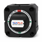 SEAFLO front panel selector switch showing knob and position labels for easy control
