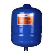 SEAFLO front view accumulator tank showing compact design and smoother water flow