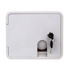 SEAFLO mounted on RV side showing real-world installation and weather protection benefit