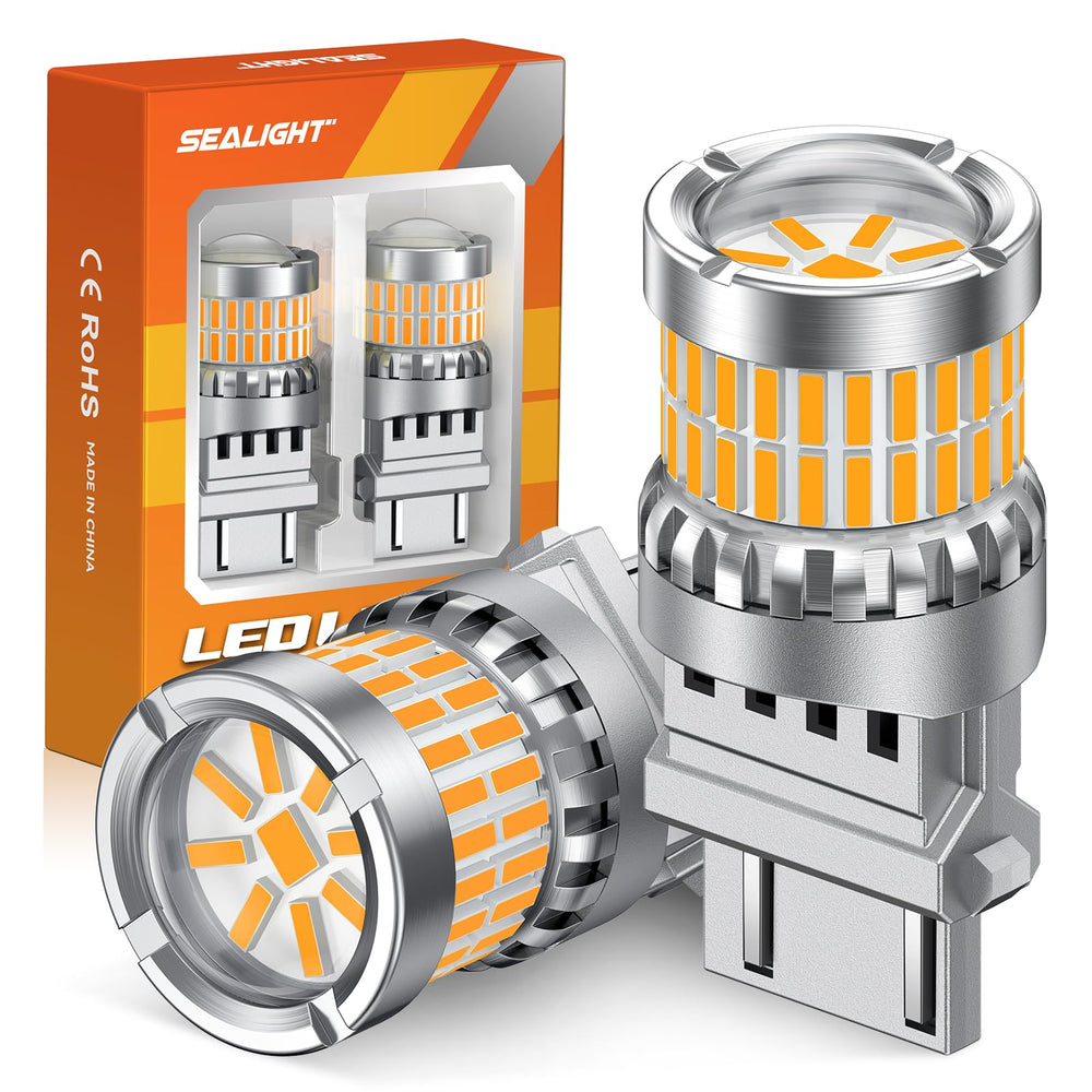 SEALIGHT 3157 front packaging showing 2-pack and fitment info for easy selection