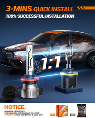 SEALIGHT installed in vehicle fog housing demonstrating easy plug-and-play upgrade