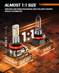 SEALIGHT fan detail showing 25,000RPM cooling for longer lifespan