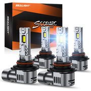 SEALIGHT front packaging showing 9005 and 9006 bulbs and benefits