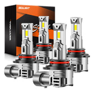 SEALIGHT front packaging showing the 9005 9006 four-bulb kit and benefits