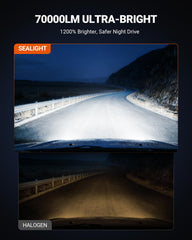 SEALIGHT side profile highlighting compact 1:1 halogen-like size benefit