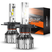 SEALIGHT front view of H4 bulbs showing plug-and-play design and quick install