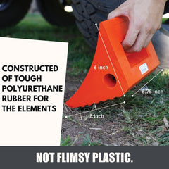 SECURITYMAN handle and predrilled hole detail for easy carry and tethering