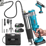 Seesii grease gun front angle showing compact cordless design and portability