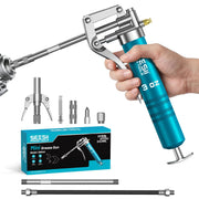 Seesii mini grease gun front view showing compact design and easy handling
