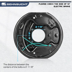 SEHNSUCHT left 10-inch electric brake showing adjuster and mounting points benefit
