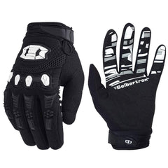 Seibertron front view of gloves showing sleek black design and fit