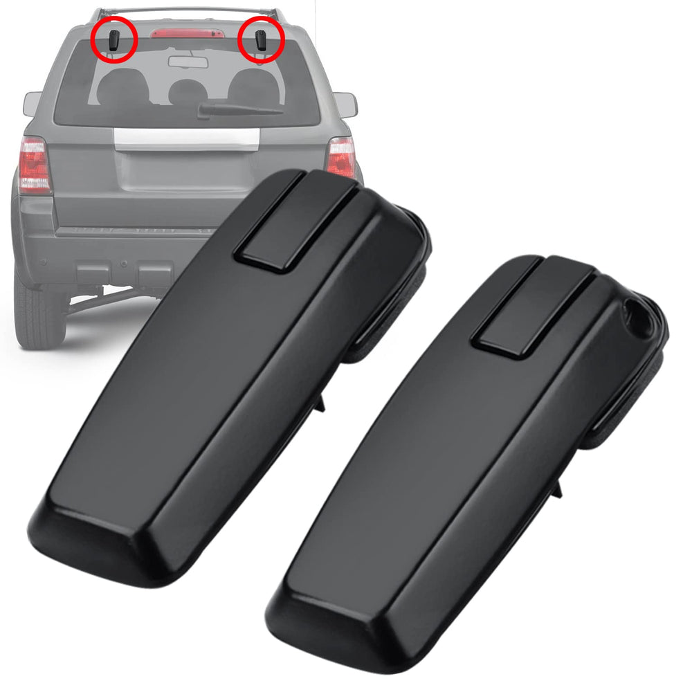 SEINECA front view of right and left rear hatch hinges showing fit and finish