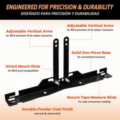 SEKAM vertical arm mounting detail demonstrating clearance design to avoid caliper removal
