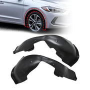 Sekeseauto front view of both fender liners showing full coverage and fit