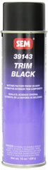 SEM 39143 aerosol can front view showing label and convenient 15 oz size for trim restoration