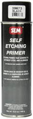 SEM black primer can front view showing label and quick adhesion benefit