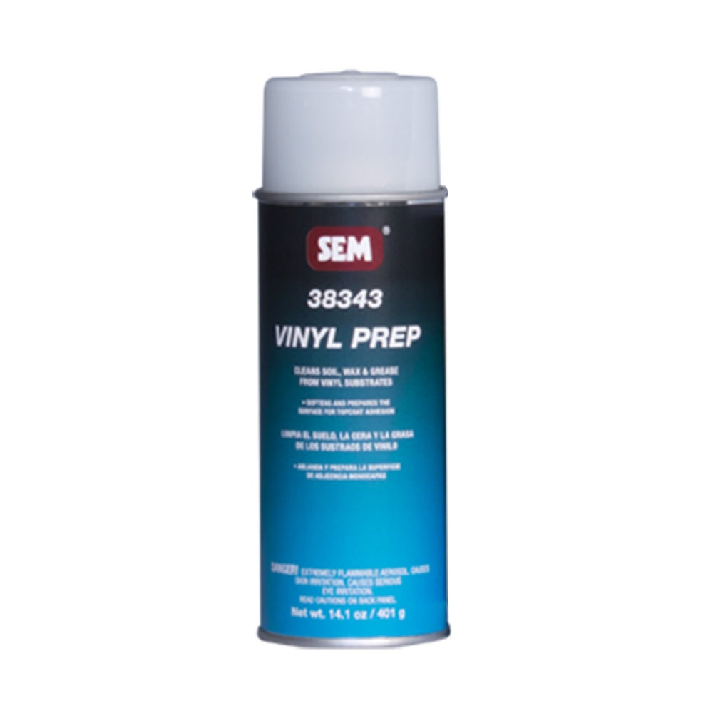 SEM vinyl prep front label showing product and cleaning benefit