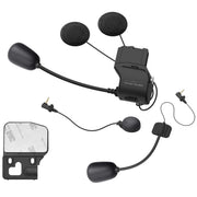 Sena clamp kit front packaging showing upgraded speakers and mic benefit clearer sound
