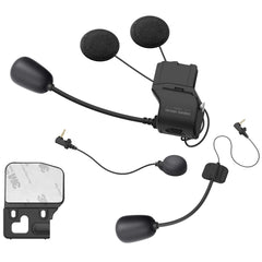 Sena clamp kit front packaging showing upgraded speakers and mic benefit clearer sound