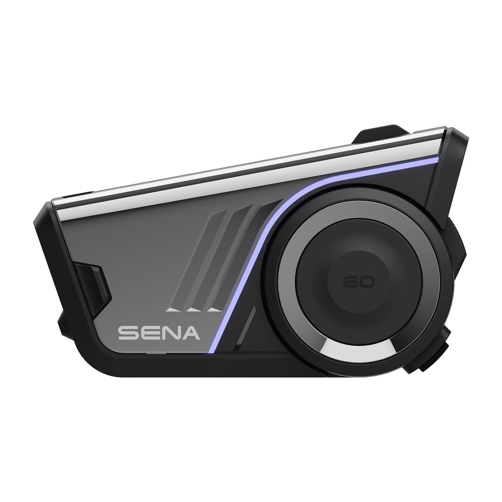 Sena 60S front profile showing controls and streamlined mount for easy access
