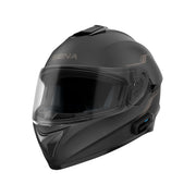 Sena OutForce front view showing matt black shell and full-face protection benefit