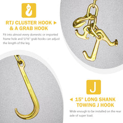 SENKEYFE 15 inch J hook detail showing long shank fit for deep frame attachment