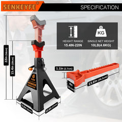 SENKEYFE crossbar and double-pin locking for added safety