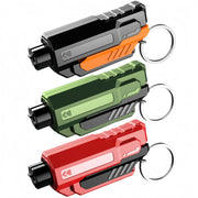 Seoulish front view red keychain showing compact rescue tool and visibility benefit