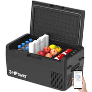 Setpower front view closed showing compact design and travel convenience
