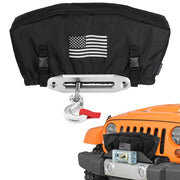 SEVEN SPARTA front view of winch cover protecting winch, durable protection