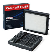 Sezfom front view of packaged cabin filter showing ready-to-install convenience and brand
