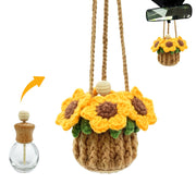 SGIBYN crochet sunflower front view showing cheerful design and protection