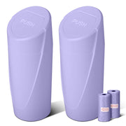 SGLRT front view of two light purple car trash cans showing compact design and tidy storage benefit